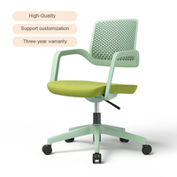 Chaise de bureau moderne et confortable avec dossier en PP, coussin confortable, hauteur réglable, pivotante, pour la maison, le bureau, l'école, l'hôpital, la formation