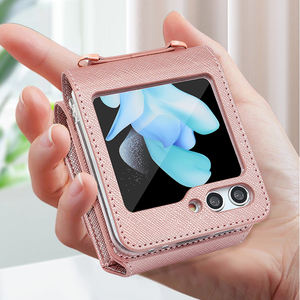 VIETAO Funda de cuero con billetera para <span class=keywords><strong>Samsung</strong></span> para Galaxy <span class=keywords><strong>Z</strong></span> <span class=keywords><strong>Flip</strong></span> 6 PC Funda para teléfono móvil Correa cruzada Stock para <span class=keywords><strong>Z</strong></span> <span class=keywords><strong>Flip</strong></span> 5 4 <span class=keywords><strong>3</strong></span> - Product Image 2