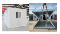 Conteneur pliable en acier à installation rapide de 20 pieds et 40 pieds, maison préfabriquée, mini-dortoir mobile temporaire, utilisation hôtelière moderne