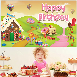 <span class=keywords><strong>Banderole</strong></span> d'arrière-plan en tissu Polyester, décor de joyeux <span class=keywords><strong>anniversaire</strong></span>, 100% pouces, <span class=keywords><strong>personnalisé</strong></span> pour fête prénatale - Product Image 5