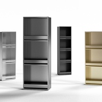 Modernes Eck-Einbau-Dreifach-Aufbewahrungsregal Wasserdicht Feuchtigkeitsbeständig 304 Edelstahl TV-Schrank Organizer Badezimmer