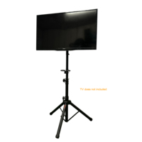 Support de télévision portable réglable en hauteur LCD-1-4B avec support de microphone