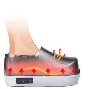 Electric Red Light Heating Foot Blood Circulation Massager Vibrating Smart Shiatsu Foot Therapy Sole Massage Shoes