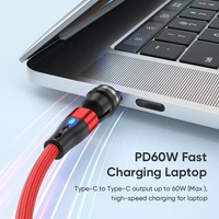 2026 Nouveauté 540 °   Câble magnétique rotatif 7 broches PD 60W 100W 3-en-1 Type C Micro USB pour charge rapide de téléphone, idéal pour les conducteurs et les gamers