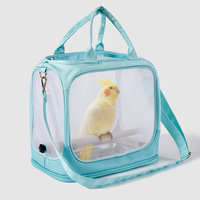 Sac à dos portable pour oiseaux, pliable, transparent, petit sac de transport pour animaux de compagnie, avec fermeture éclair, cage pour sorties oiseaux