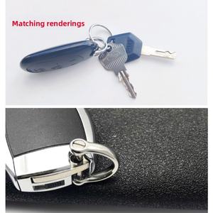 Llavero de titanio Zoryn con anillo en D en forma de herradura, chapado al vacío, accesorios de joyería de titanio puro - Product Image 5