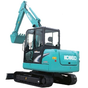 Mini-excavatrice sur chenilles Kobelco SK60 d'occasion, d'origine japonaise, 5,8 tonnes, hydraulique, petite pelle, matériel de construction, faible nombre d'heures de travail - Product Image 1