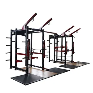 Groothandel Fabriek Oem Aangepaste Gym Apparatuur Multi Functionele Machine Gym Squat Rack Power Kooi Met Gewichtheffen Platform