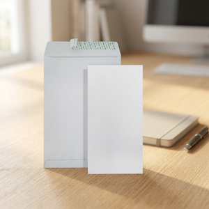 Sobre de Papel Kraft Blanco Sin Recubrimiento de 100 g/m² con Certificación PEFC, 380x255 mm, Tamaño de Bolsillo, Cierre Autoadhesivo, Uso Comercial, Marca OEM MY - Product Image 2