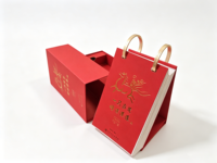 Calendrier de bureau Premium 2026 Année du Cheval, coffret cadeau de luxe personnalisé, estampage à chaud doré, calendrier sur support avec anneaux métalliques