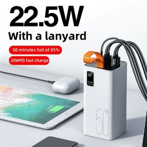 พาวเวอร์แบงค์ดีไซน์ใหม่ ความจุขนาดใหญ่ 50000mah ชาร์จเร็วสุด 22.5W พกพาสะดวก พร้อมสายคล้องคอ สำหรับโทรศัพท์มือถือทุกรุ่น - Product Image 6