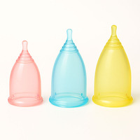 Copa Menstrual de silicona de grado médico ecológico, copa menstrual suave y flexible, venta al por mayor, higiene femenina aprobada por la FDA