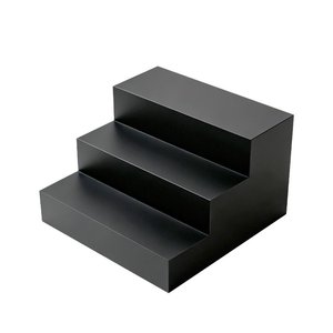 工厂直送 快速交货 简约现代哑光纯色亚克力黑色阶梯展示架 - Product Image 1