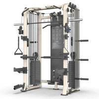 Smith Machine Multifungsi Squat Bench Press Stand Dengan Cable Crossover untuk Kebugaran di Rumah