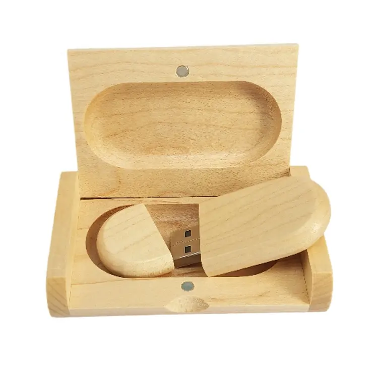 Wholesale bulk cheap wood usb pen drive with wooden box package personalized marketing business gift flash memory box