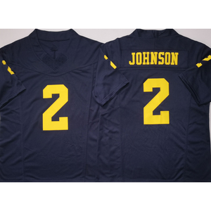 Maglia da Football americano del Michigan College all'ingrosso maglia 10 Tom Brady 2 Johnson divisa da Football americano con cuciture limitate - Product Image 2