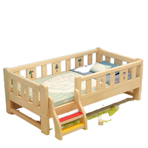 Venta Directa de Fábrica Cama Infantil de Madera Maciza para Niños y Niñas Cama de Madera para Bebé Grado E0 - Product Image 3