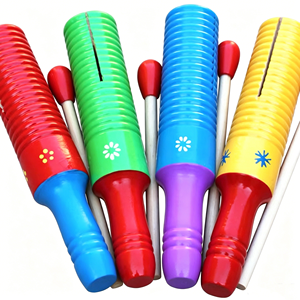 Wholesale Orff Percussion Instrument Colorful Wooden Single Sound Tube Single-threaded Sound Tube Toy Music Teaching AIDS - Product Image 1