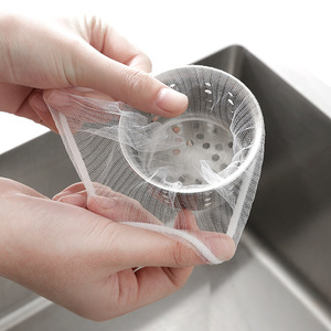 Sink Drain Filter Mesh <b>Net</b> Bag For <b>Kitchen</b> Sink Anti Clogging Disposable Cleaning 30 Pieces Per Pack - Product Image 1
