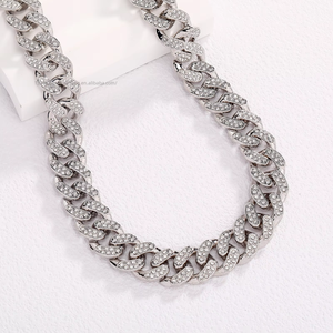 Chaîne cubaine unisexe classique personnalisée de 14 mm à une seule rangée, style rappeur transfrontalier, mode euro-américaine, vente chaude - Product Image 1