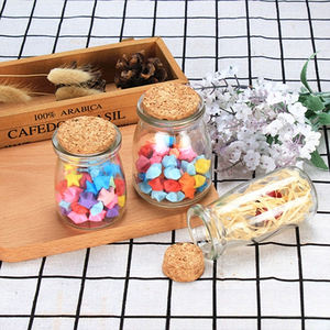 Mini pots en verre vides <span class=keywords><strong>de</strong></span> 200 ml (7 oz) pour <span class=keywords><strong>yaourt</strong></span>, pudding, ou comme pots à miel, avec couvercles en liège, pour cadeaux <span class=keywords><strong>de</strong></span> mariage - Product Image 6