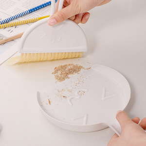Mini Broom With Dustpan Set Plastic Cleaning Brush For Desk Keyboard Small Size - Product Image 3