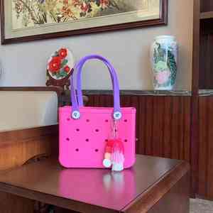 Eva Unisex Bog <span class=keywords><strong>g</strong></span> çanta su geçirmez küçük kızlar kadın seyahat küçük çanta zincir dekorasyon Tote çanta ile yeni tasarım plaj çantası - Product Image 3