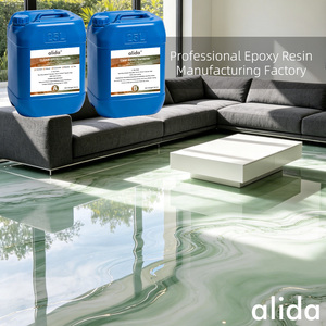 Revêtement de sol en résine époxy Alida haute brillance 2:1, adhésif et scellant métallique polyvalent pour la construction, application au pinceau - Product Image 1
