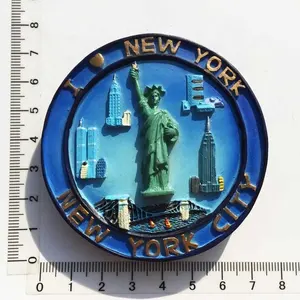 Wholesale 3D Resin Crafts Machine Printed US Tourist Souvenir Fridge Magnet