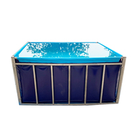 Toile personnalisable pour aquarium extérieur bâche pliable PVC culture carré étang à poissons