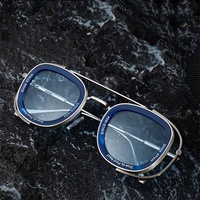 Nouveau design de lunettes de soleil punk à monture ronde classique en métal de luxe Uv400 lunettes de soleil pilotes à double faisceau rotatives de style sauvage pour hommes