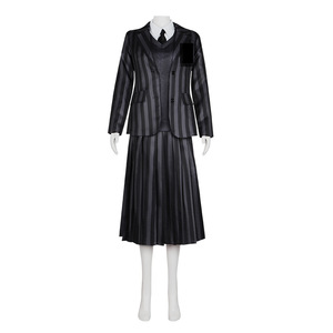 Costumi Cosplay della <span class=keywords><strong>Famiglia</strong></span> Adams, Abiti di Wednesday, Morticia e Pugsley, Vestiti per Feste di Halloween - Product Image 4