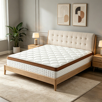 Matelas hybride moderne durable Queen Size avec ressorts ensachés à fermeté moyenne, sans fibre de verre, compressé, pour chambre à coucher et hôtel