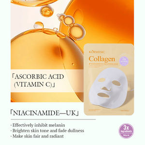 KORMESIC - Mascarilla Facial al por Mayor de 35 ml con Nicotinamida Iluminadora, Vitamina C, Centella Asiática, Ácido Hialurónico, B5 y Colágeno - Product Image 3