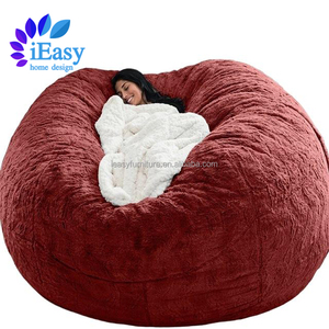 IEasy furniture taglie multiple <span class=keywords><strong>il</strong></span> miglior divano pigro in pelle scamosciata copridivano a sacco sacco a sacco letto poltrona a sacco divano (solo copertura) - Product Image 4