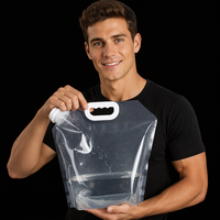 Pochette à bec verseur personnalisable avec logo, qualité alimentaire, anti-fuite, pliable, avec poignée, pour boissons et eau, conteneur de stockage vertical