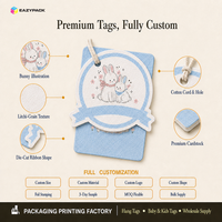 Étiquettes découpées personnalisées en forme de lapin mignon, étiquettes suspendues en dôme arqué, ensembles de cartes, étiquettes imprimées pastel pour vêtements de bébé