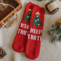 Chaussettes d'intérieur douces et confortables en polaire corail pour femme, motif baleine de Noël et bonhomme de neige, idéales pour dormir, vente en gros