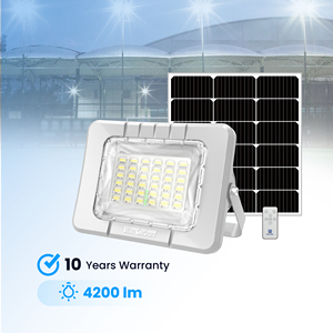 Màu Xanh Carbon 10 Năm Bảo Hành Độ Sáng Cao Năng Lượng Mặt Trời Ngoài Trời Đèn 30W 40W 50W <span class=keywords><strong>LED</strong></span> Năng Lượng Mặt Trời Nhẹ Lũ Lụt Ánh Sáng - Product Image 1