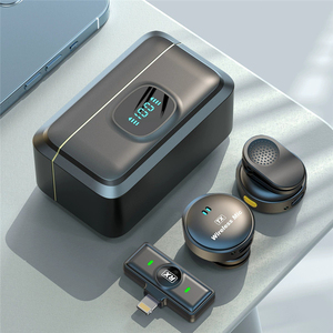 Microphone sans fil Q8 2Mic avec suppression du bruit, affichage numérique, autonomie de 20h, portée de 65 pieds, pour enregistrement <span class=keywords><strong>sur</strong></span> téléphone portable - Product Image 3