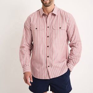 Poignets Boutonnés Coupe Droite Chemise Homme à Fleurs - 100% Coton Manches Longues Chemise Manches Longues Style Casual