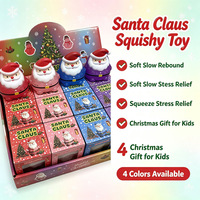 Nouveau jouet anti-stress en caoutchouc Père Noël 2026, mignon et amusant, en forme de bonbon, pour le cadeau, en boîte