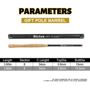 3.6m 3.9m pêche à la mouche combo Toray 30T <span class=keywords><strong>carbone</strong></span> tissu liège poignée <span class=keywords><strong>8</strong></span> Sections <span class=keywords><strong>canne</strong></span> à pêche à la mouche - Product Image 6