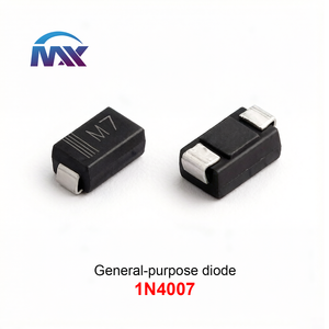 <span class=keywords><strong>Diode</strong></span> <span class=keywords><strong>Zener</strong></span> redresseuse SMD <span class=keywords><strong>1N4007</strong></span>, code de marquage, <span class=keywords><strong>diode</strong></span> à usage général, adaptée aux circuits imprimés, jonction passivée par le verre - Product Image 1
