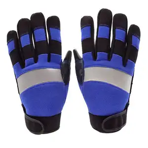 SONICE Factory High quality Professional supplier synthetic leather heavy duty construction usage anti-abrasion Mechanic Gloves