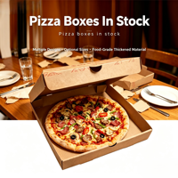 Boîtes d'emballage pour pizzas rectangulaires en matériaux recyclés avec logo personnalisé Best Guard, en carton ondulé kraft, impression quadricolore, qualité alimentaire