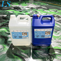 Kit de résine époxy métallique haute brillance pour revêtement de sol en béton mica, système de résine AB, prix de gros usine