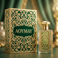 Caja de Perfume Personalizada de Estilo Oriental, Empaque Personalizado con Diseño Tallado, Estampado en Lámina Dorada, Empaque de Regalo Magnético Premium para Fragancias