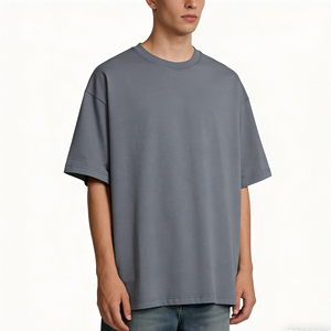 เสื้อยืดคอกลมแขนสั้นผ้าฝ้ายหวีเนื้อหนัก 230 กรัม สำหรับผู้ชาย สไตล์ลำลอง คุณภาพพรีเมียม - Product Image 2