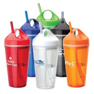 Hot Sales 16oz <b>Double</b> <b>Wall</b> Acrylic Tumbler with Straw - Product Image 1